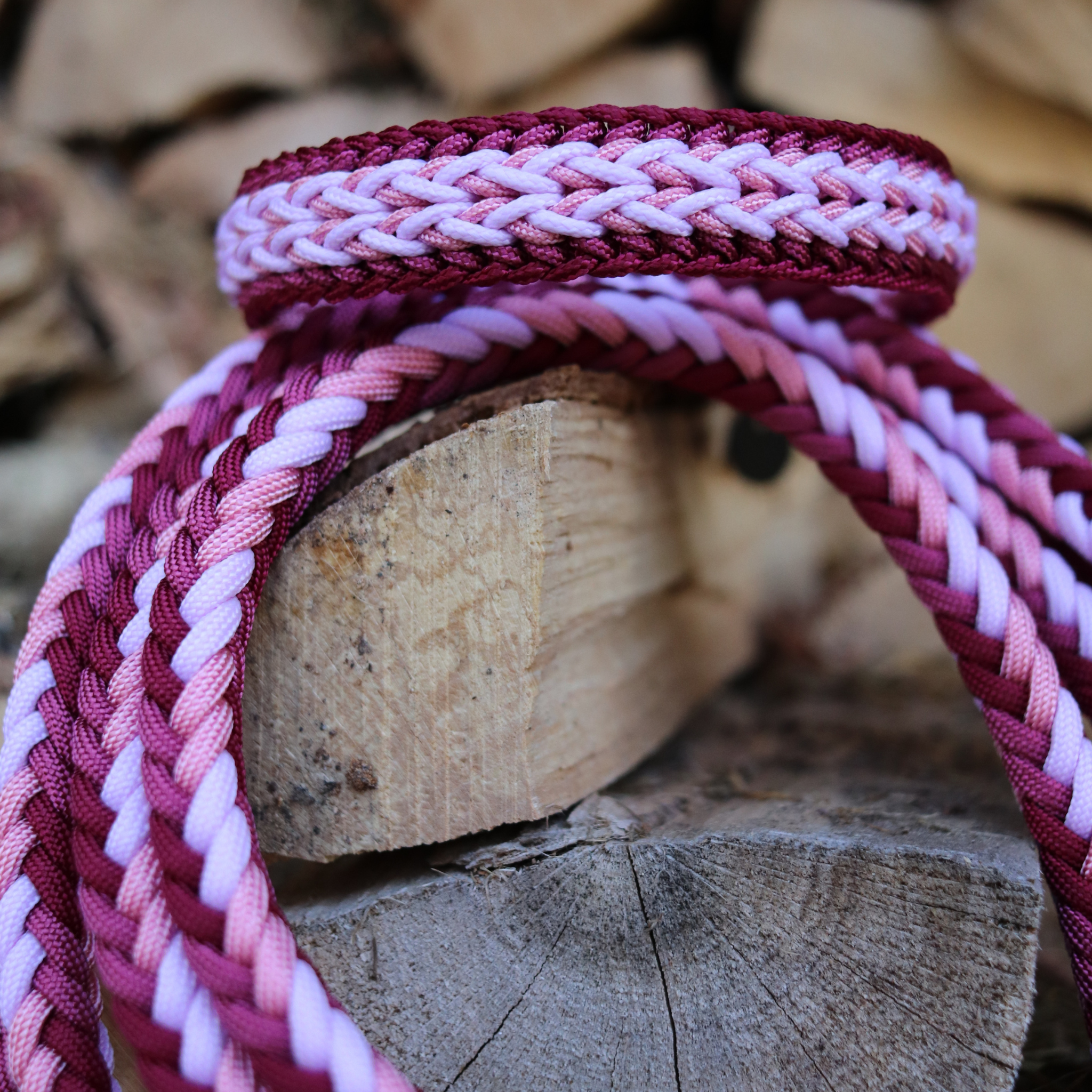 Paracordkombi Typ 1 in Weinrot und Pink