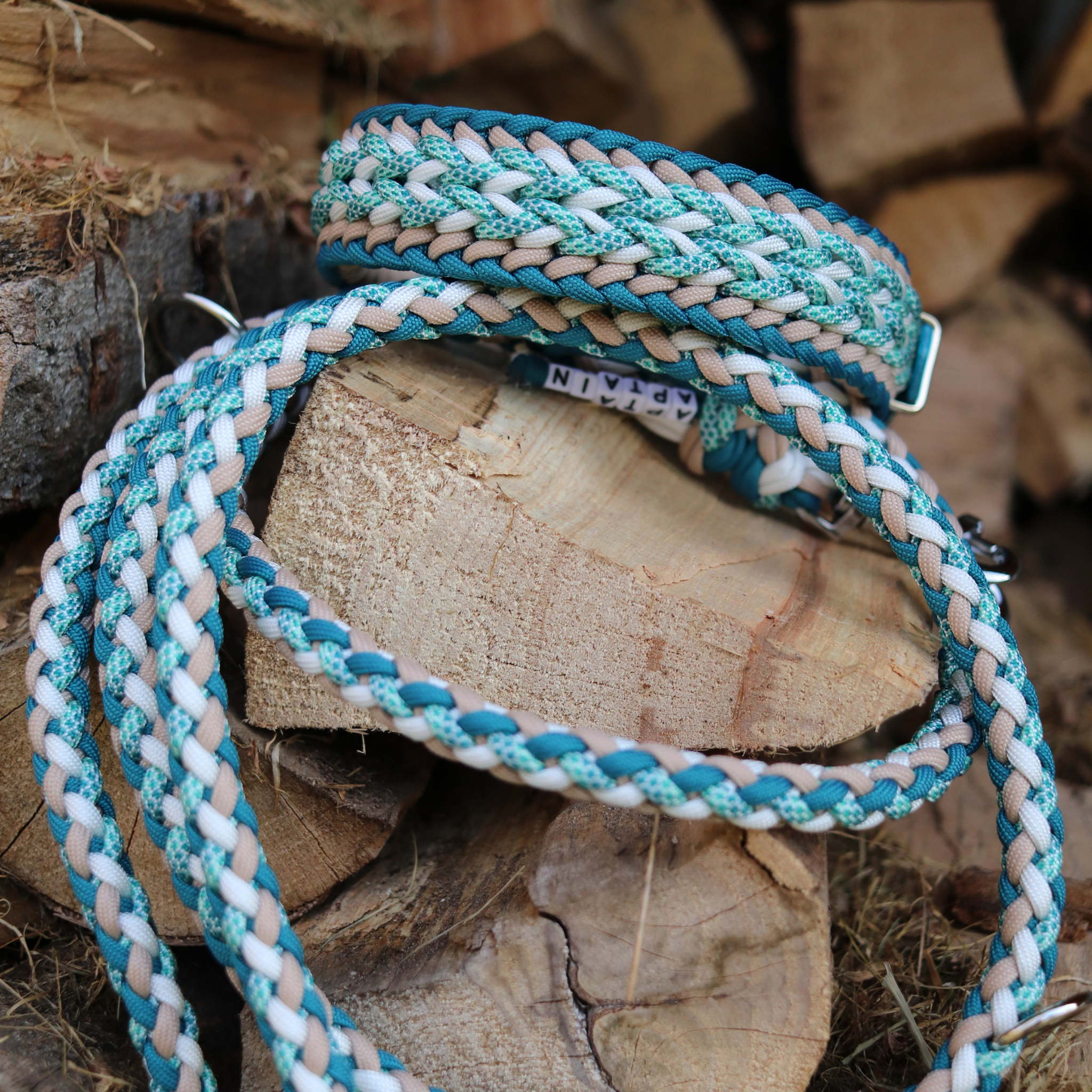 Paracordkombi in Beige und Teal