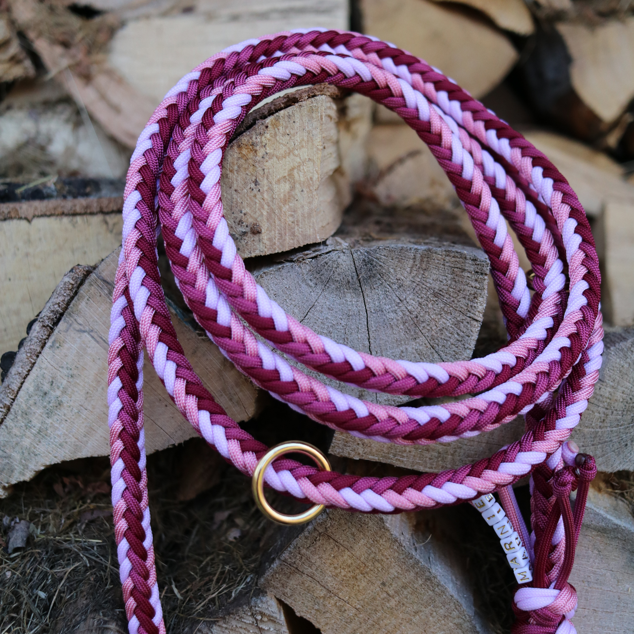 Paracordkombi Typ 1 in Weinrot und Pink