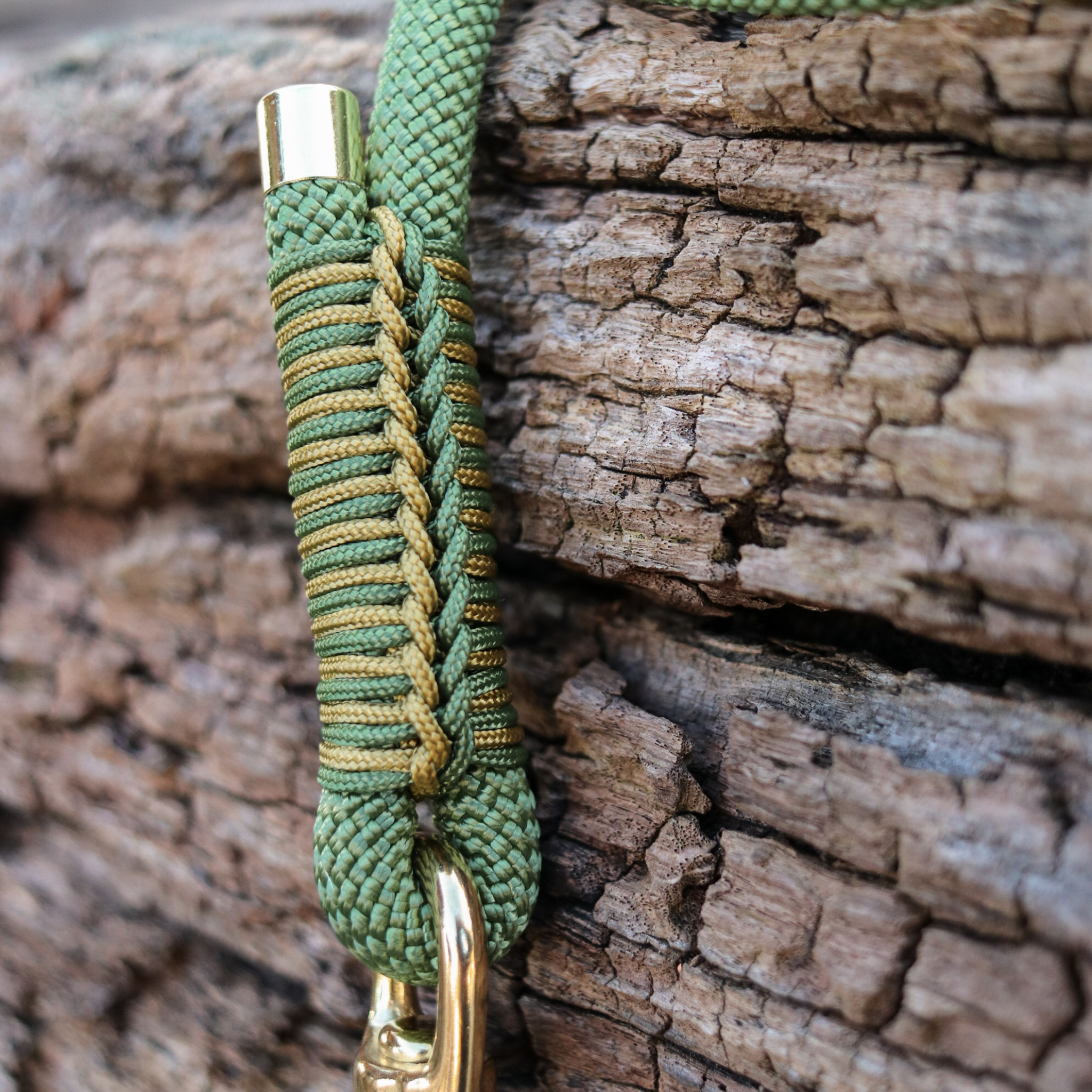 Paracord/Tau Leine "Gaucho" in Fern und Banana Gelb