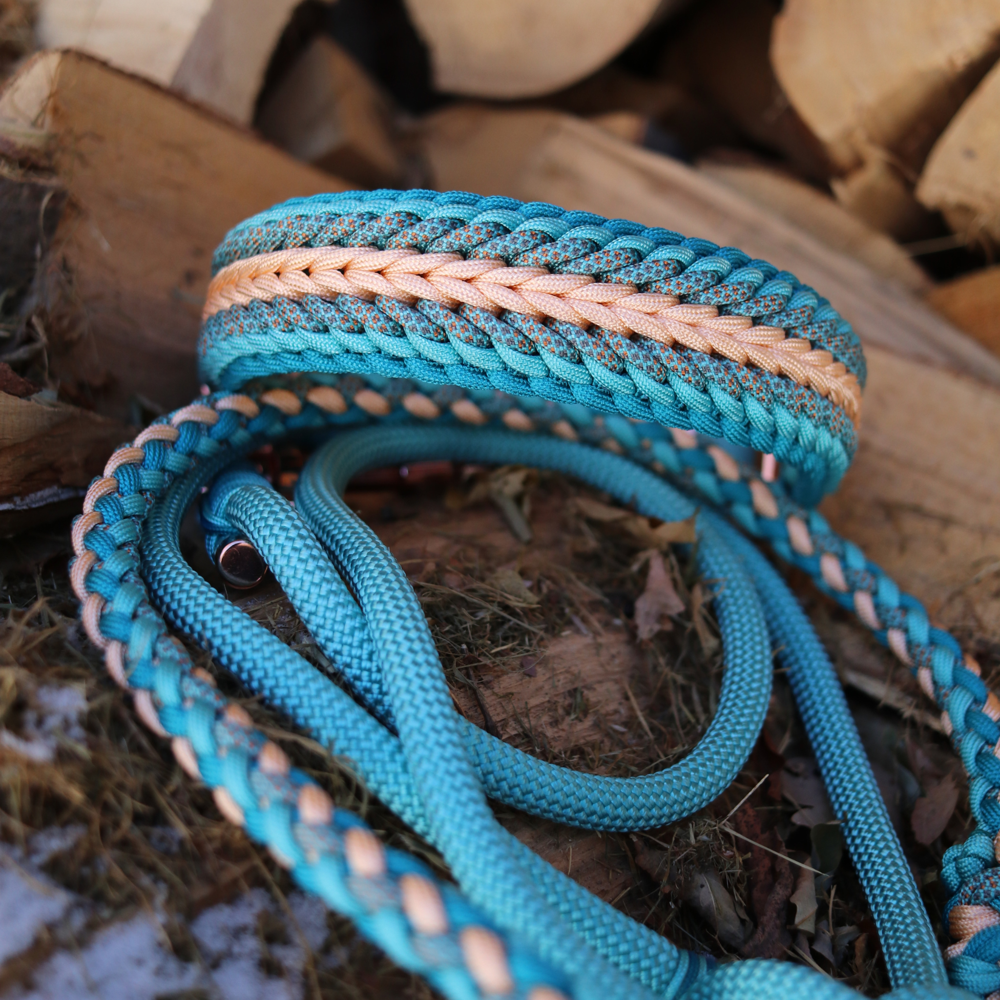 Paracordkombi in Teal und Melone