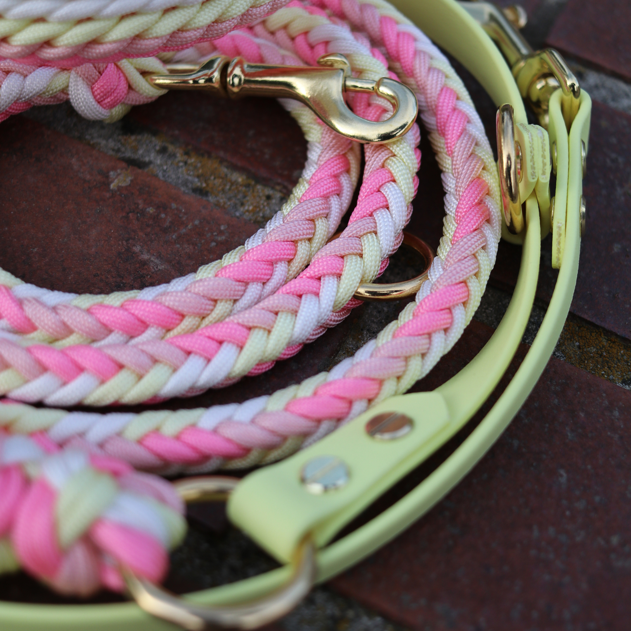 Paracordkombi in Pastellgelb und Pink