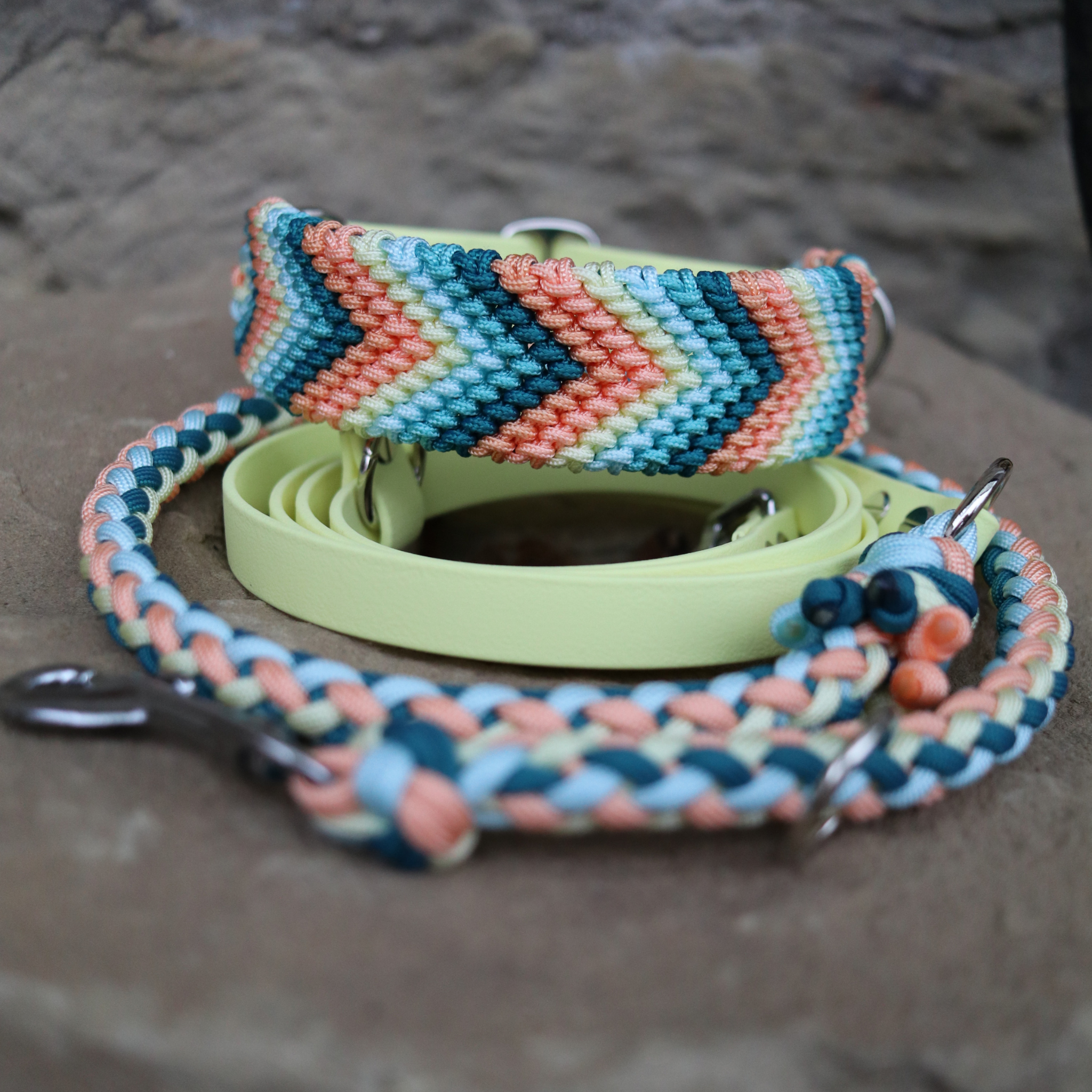 Paracordkombi in Teal und Blutorange