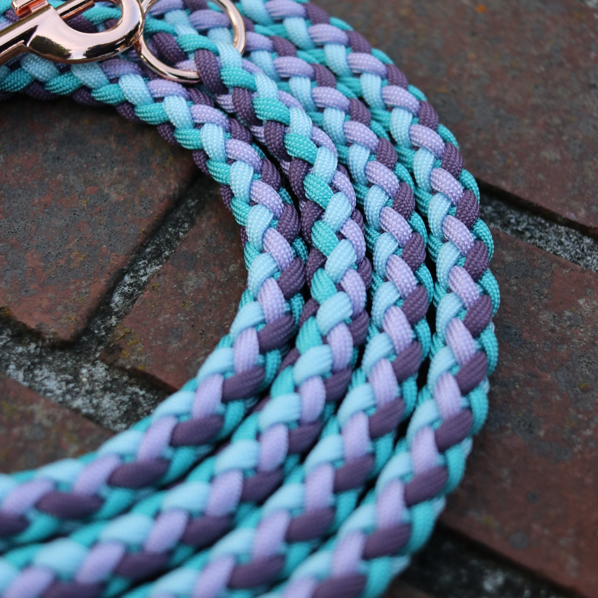 Paracordleine "Gaucho" in Mauve und Türkis