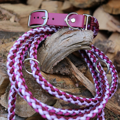 Paracordhalsband "Herkis" in Berry und Lila