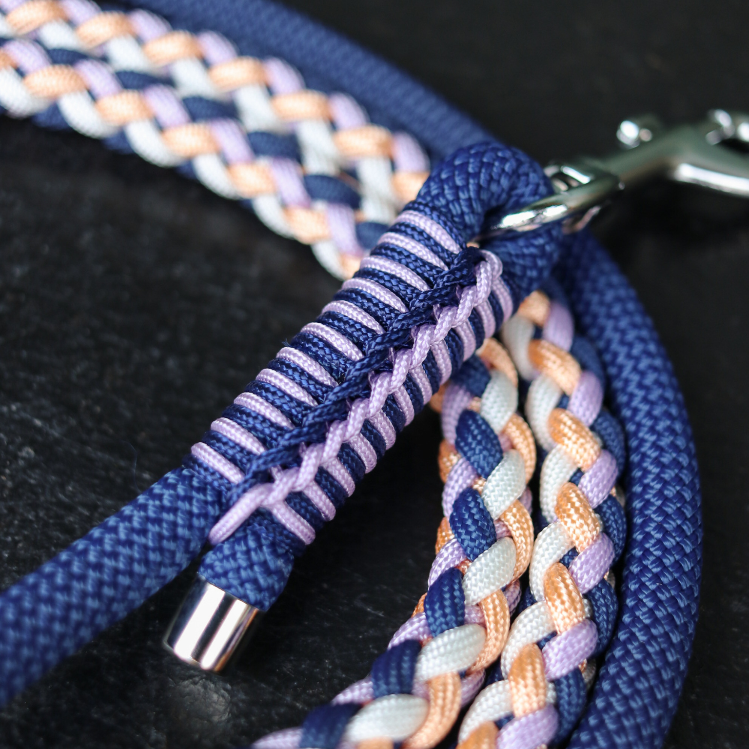 Paracord/Tau Leine in Blau und Lila