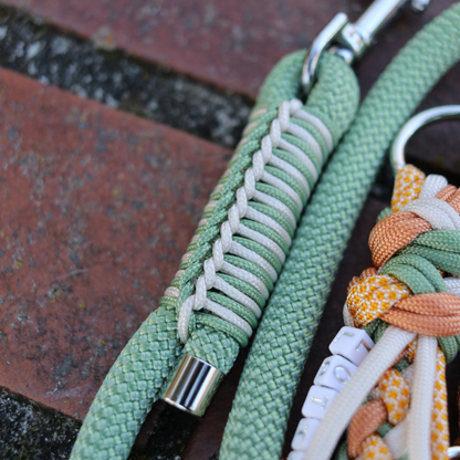 Paracord/Tau Leine "Gaucho" in Kupfer und Guacamole