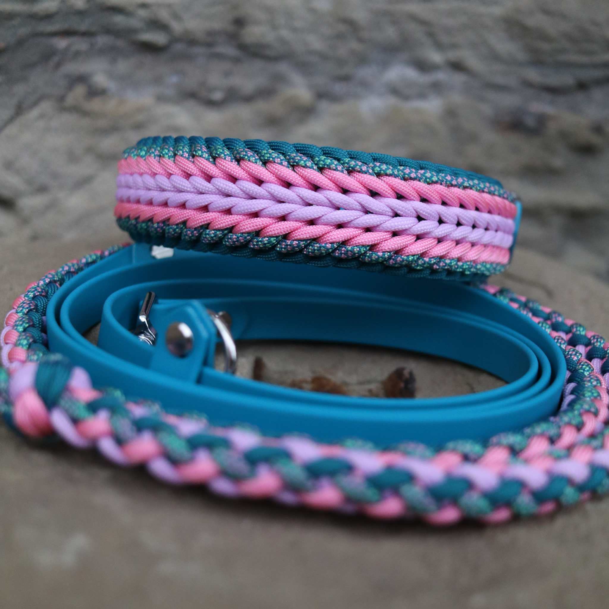 Paracordkombi in Teal und Pink