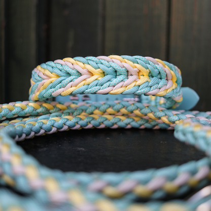 Paracordhalsband "Valentine" in Winter und Gelb