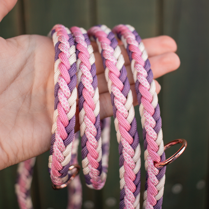 Paracordleine "Herringbone" in Rosa und Lila