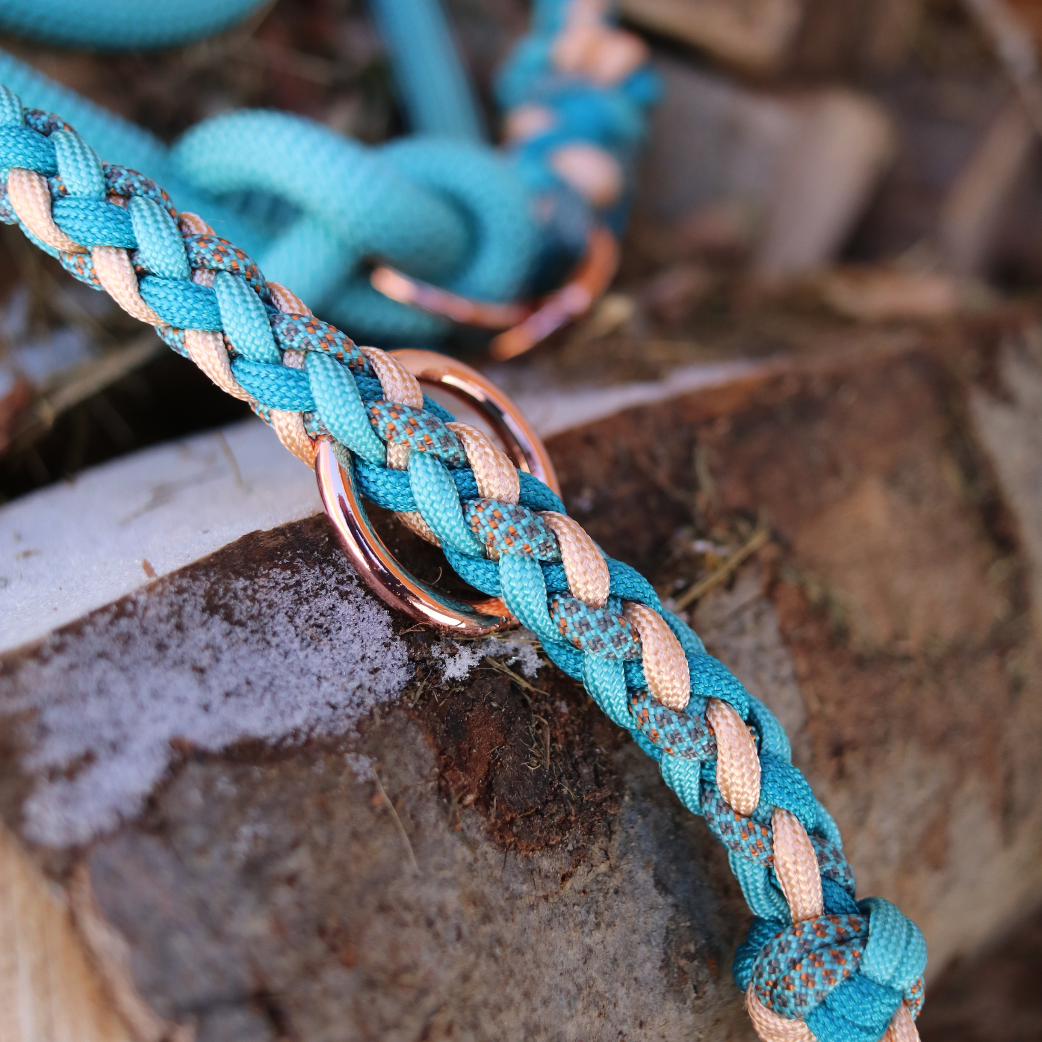 Paracordkombi in Teal und Melone