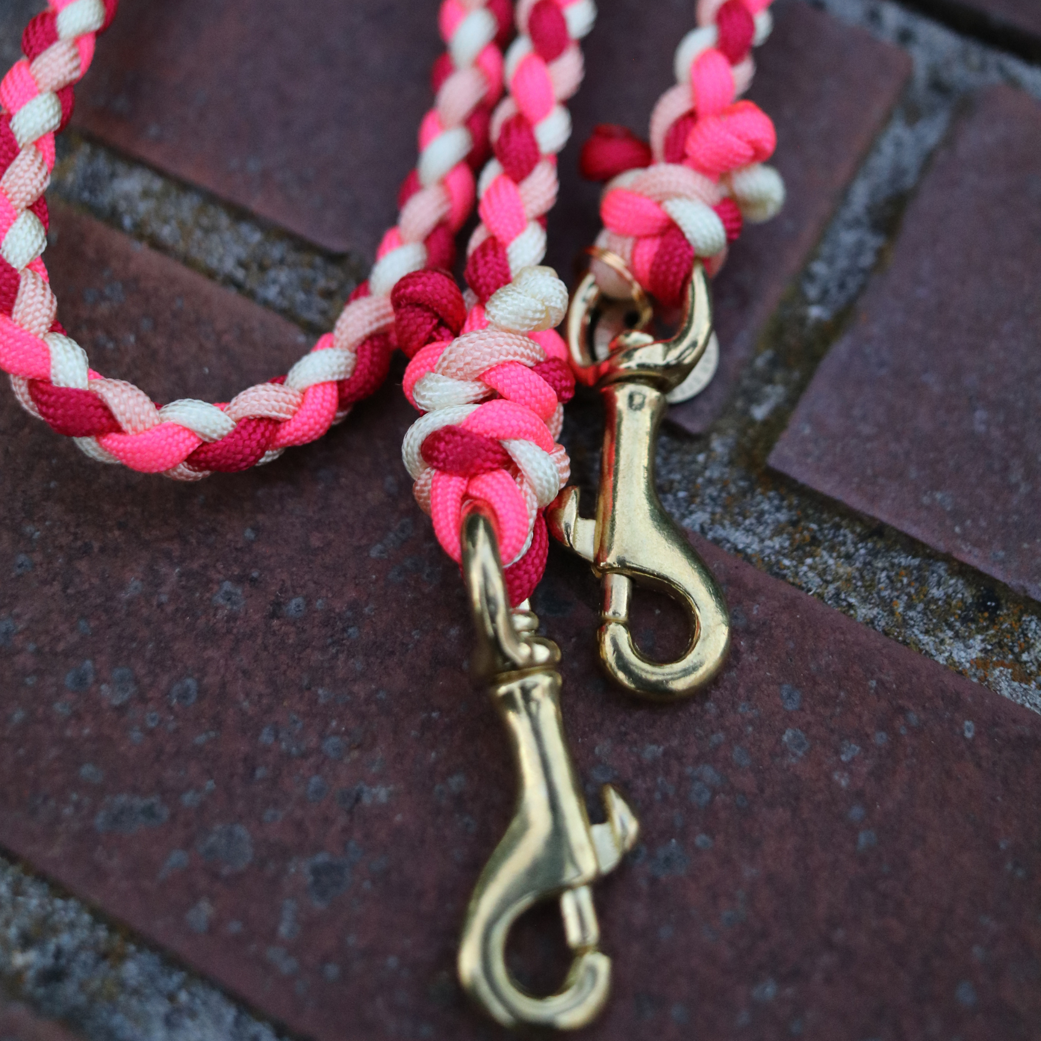 Paracordkombi in Blutorange und Red Velvet