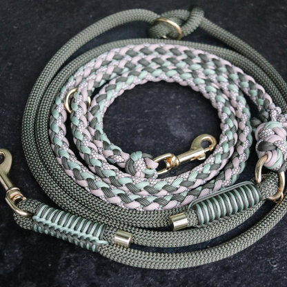 Paracord/Tau Leine in Olive und Mocca
