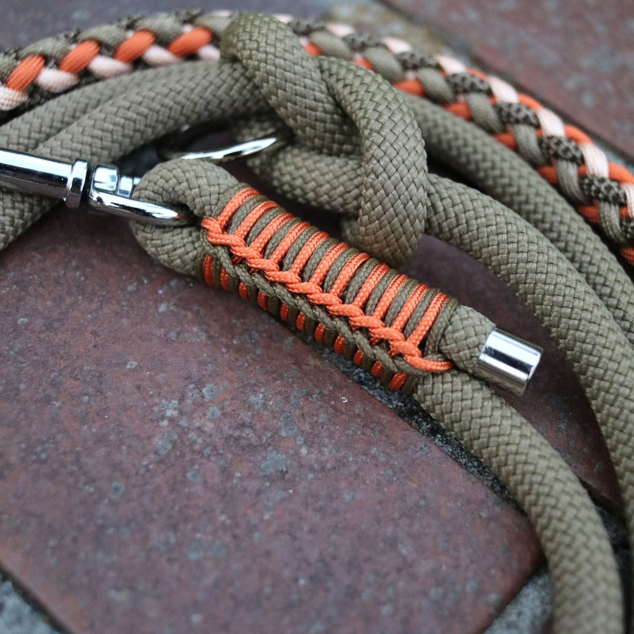 Paracordkombi in Goldbraun und Orange