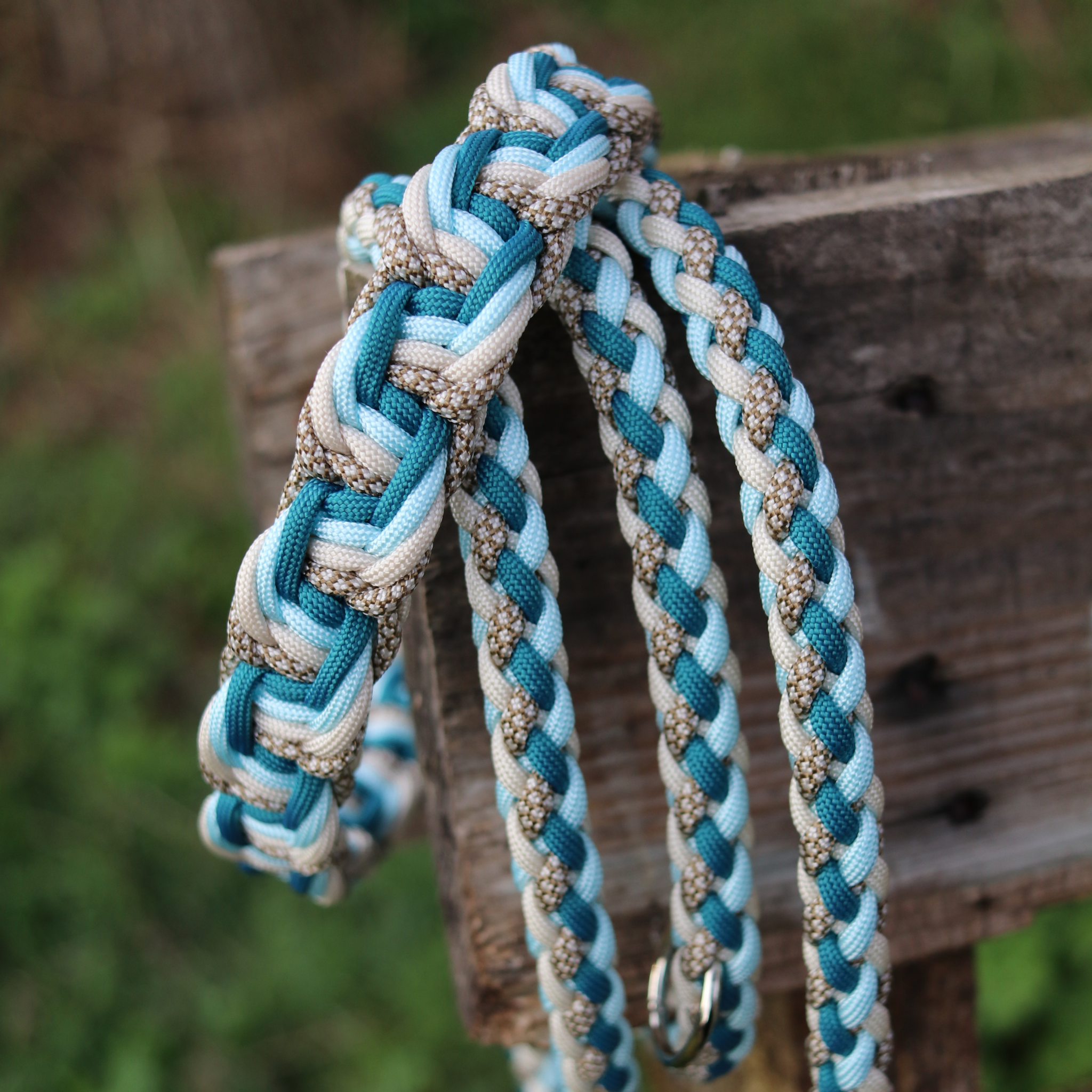 Paracordkombi in Teal und Goldbraun