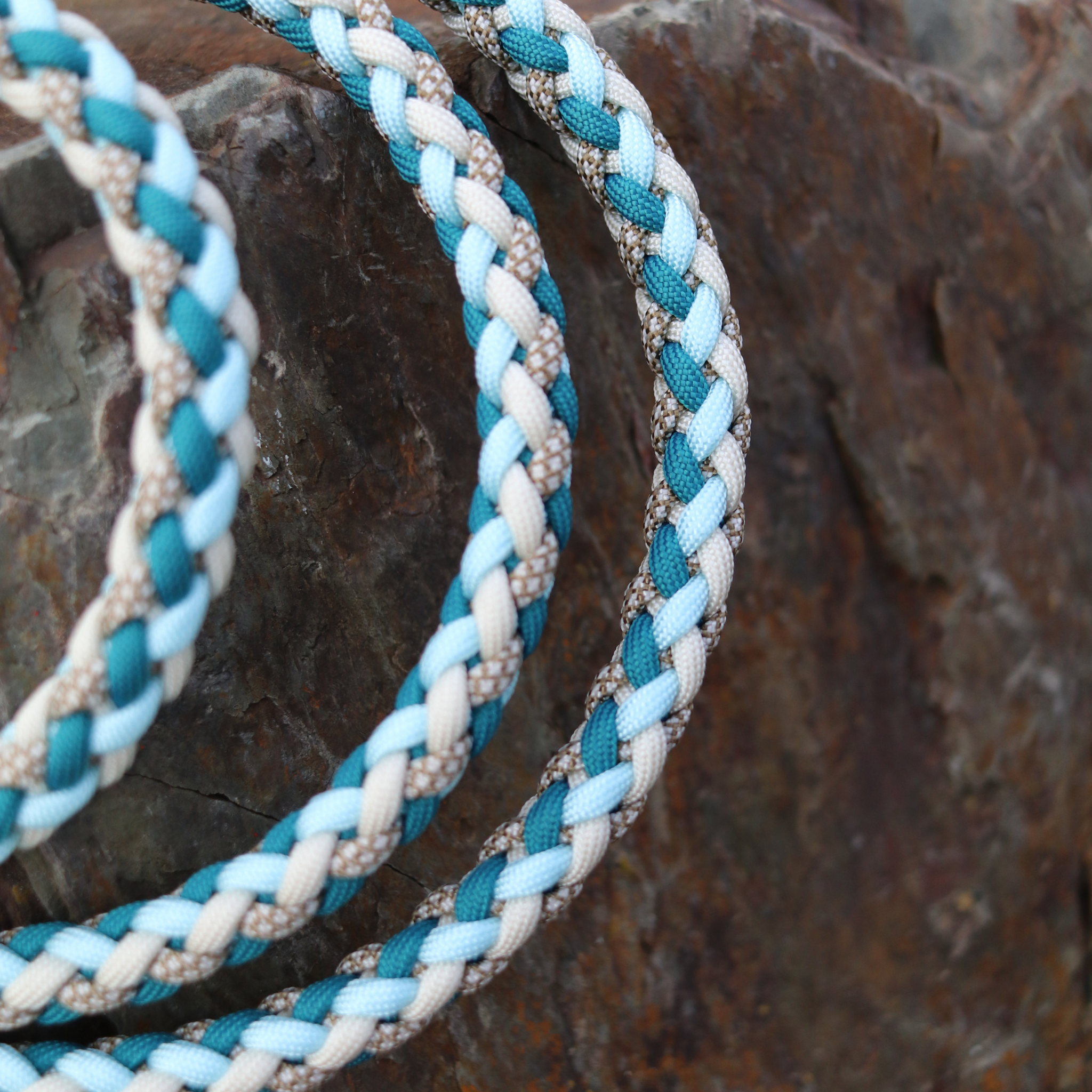 Paracordkombi in Teal und Goldbraun
