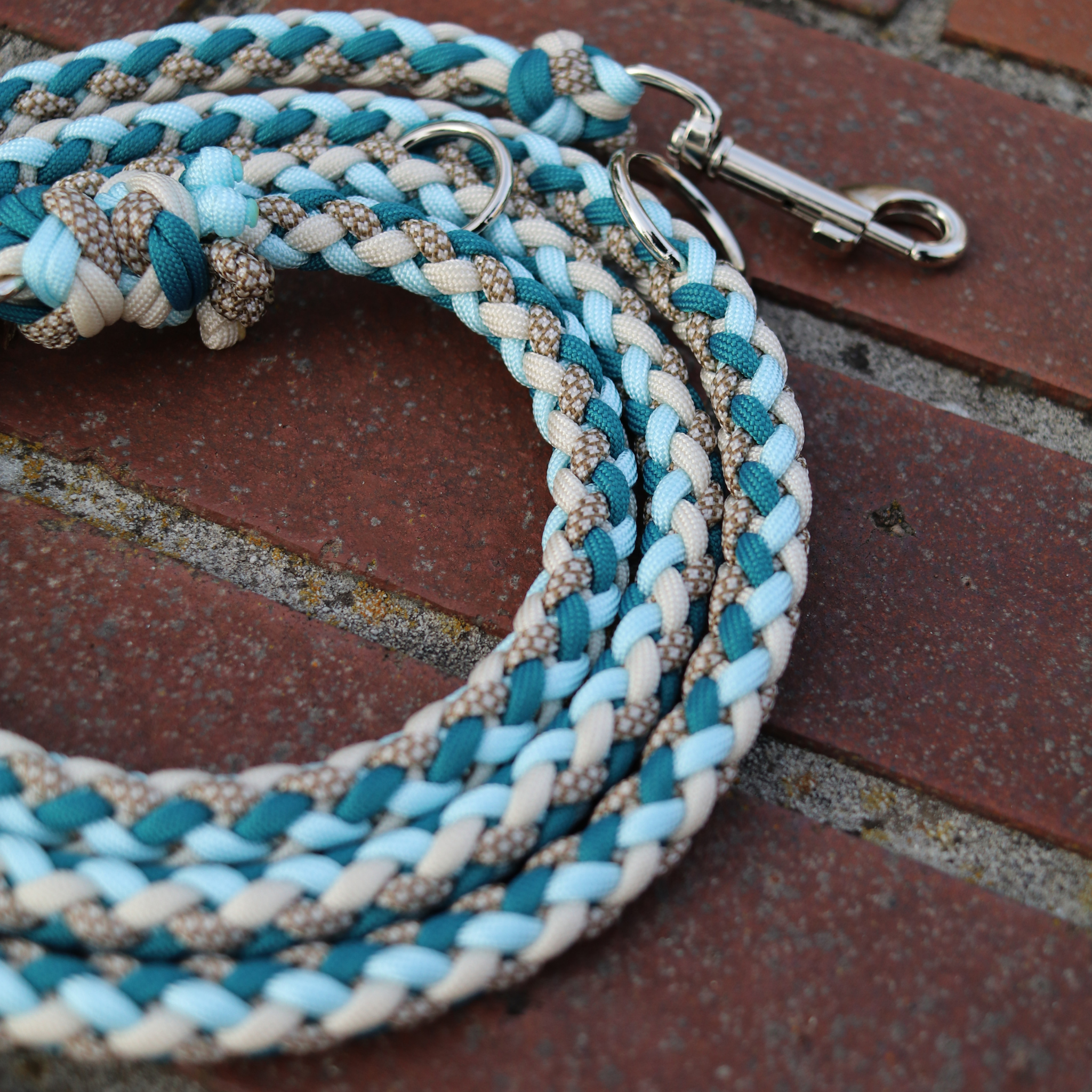 Paracordkombi in Teal und Goldbraun