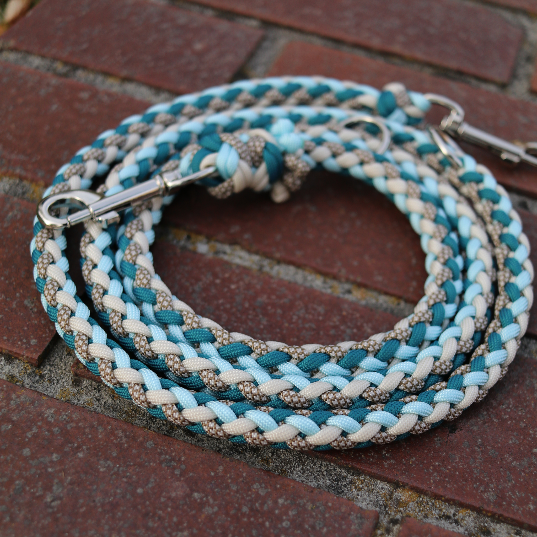 Paracordkombi in Teal und Goldbraun