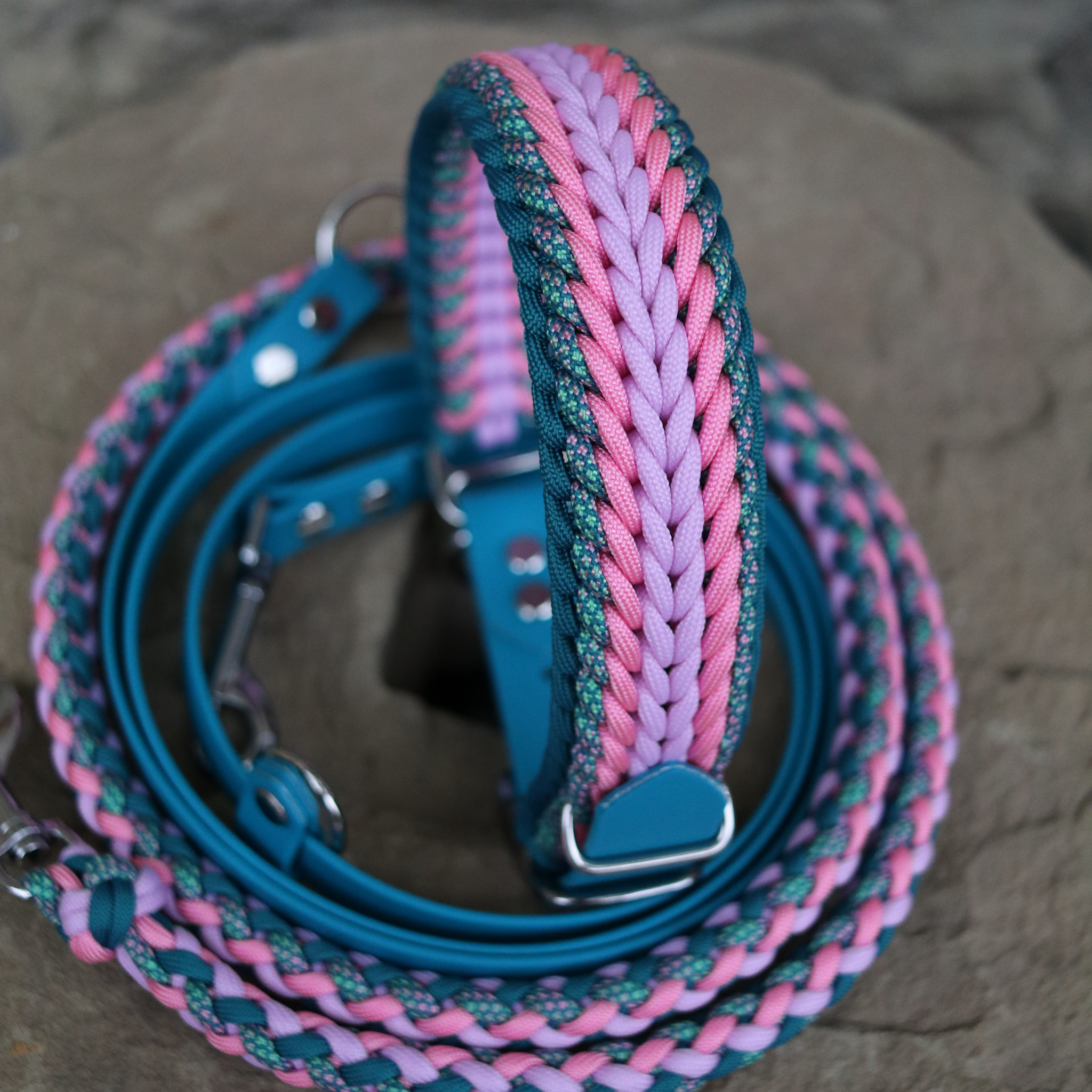 Paracordkombi in Teal und Pink