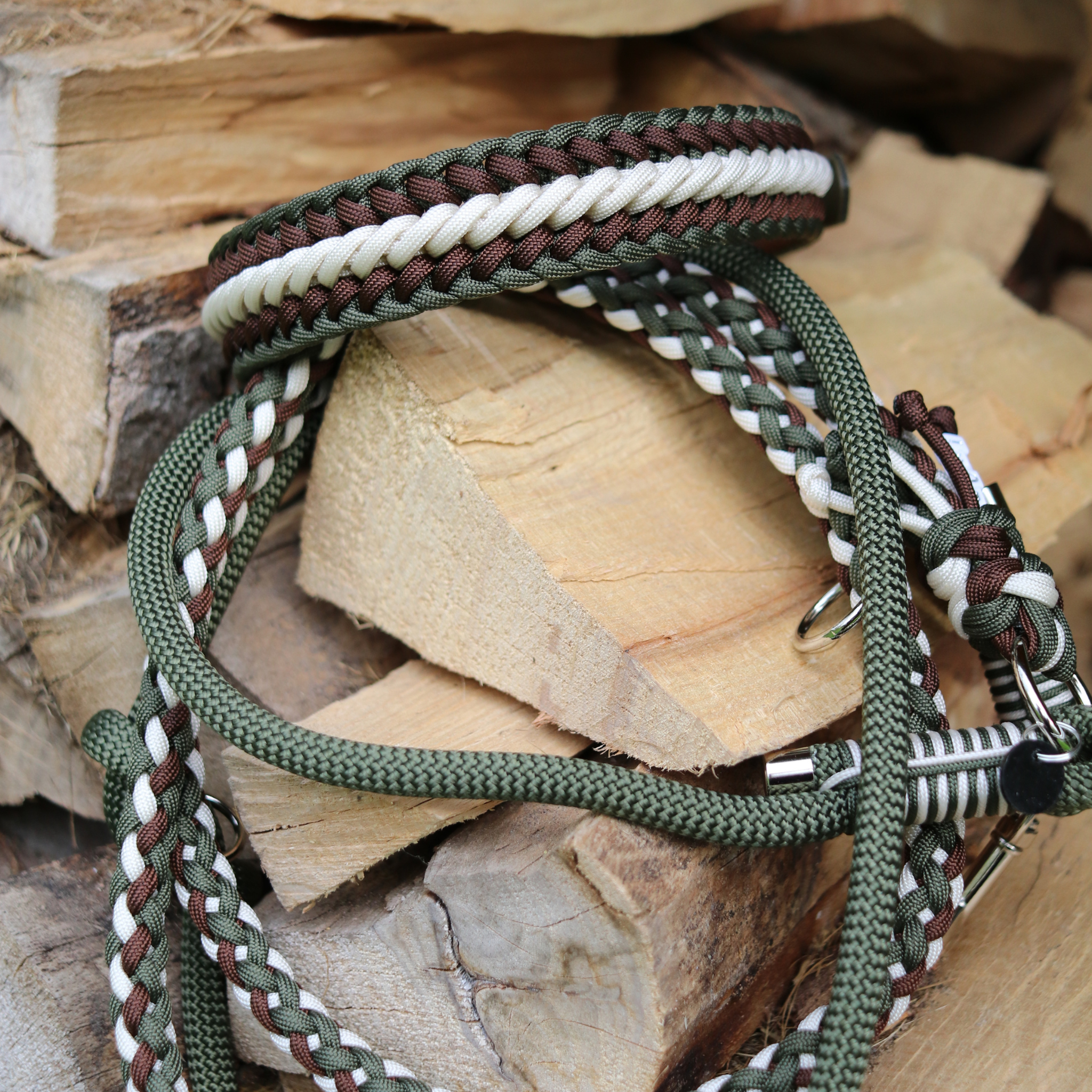 Paracordkombi in Olive und Walnuss