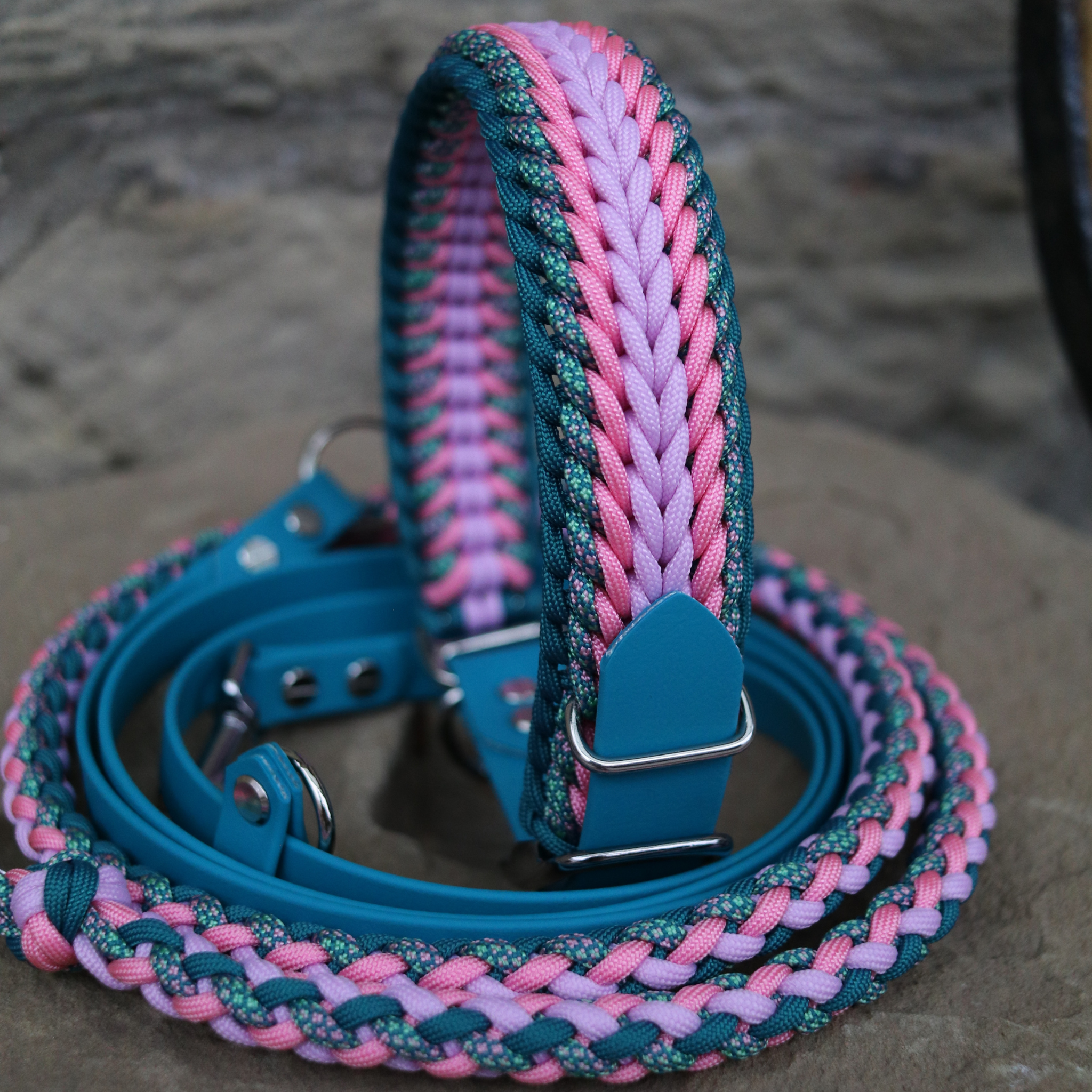 Paracordkombi in Teal und Pink