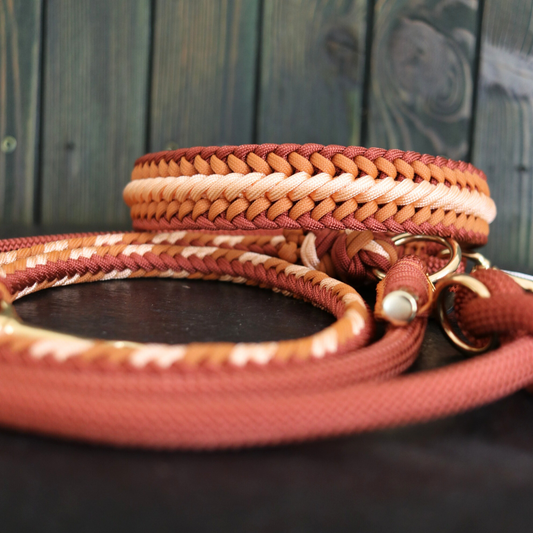 "Stormy Mini" in Bronze und Melon HU 43cm-48cm + passender Paracord/Tau Leine