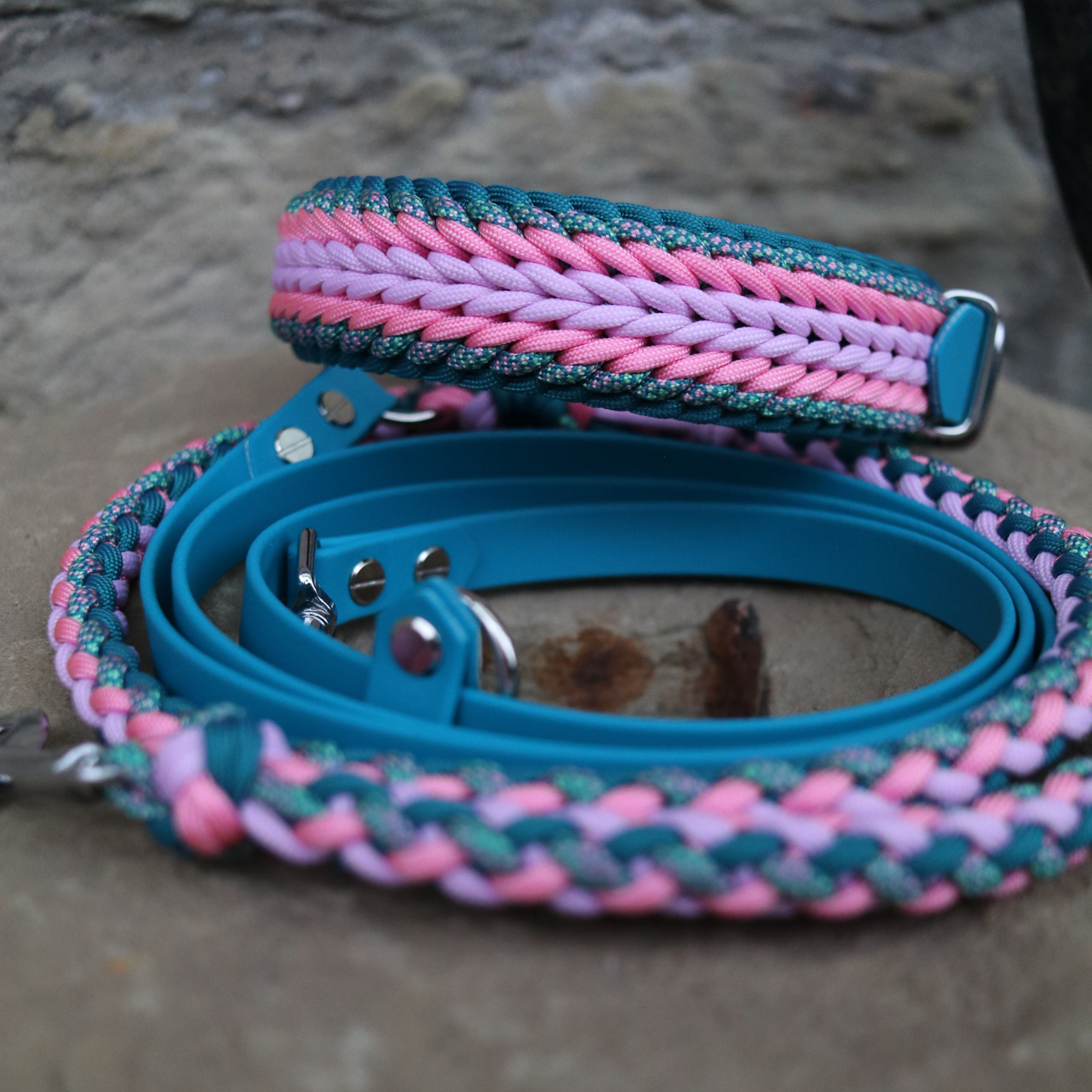 Paracordkombi in Teal und Pink