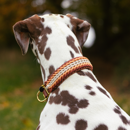 Paracordhalsband "Shining" in Schoko und Bronze