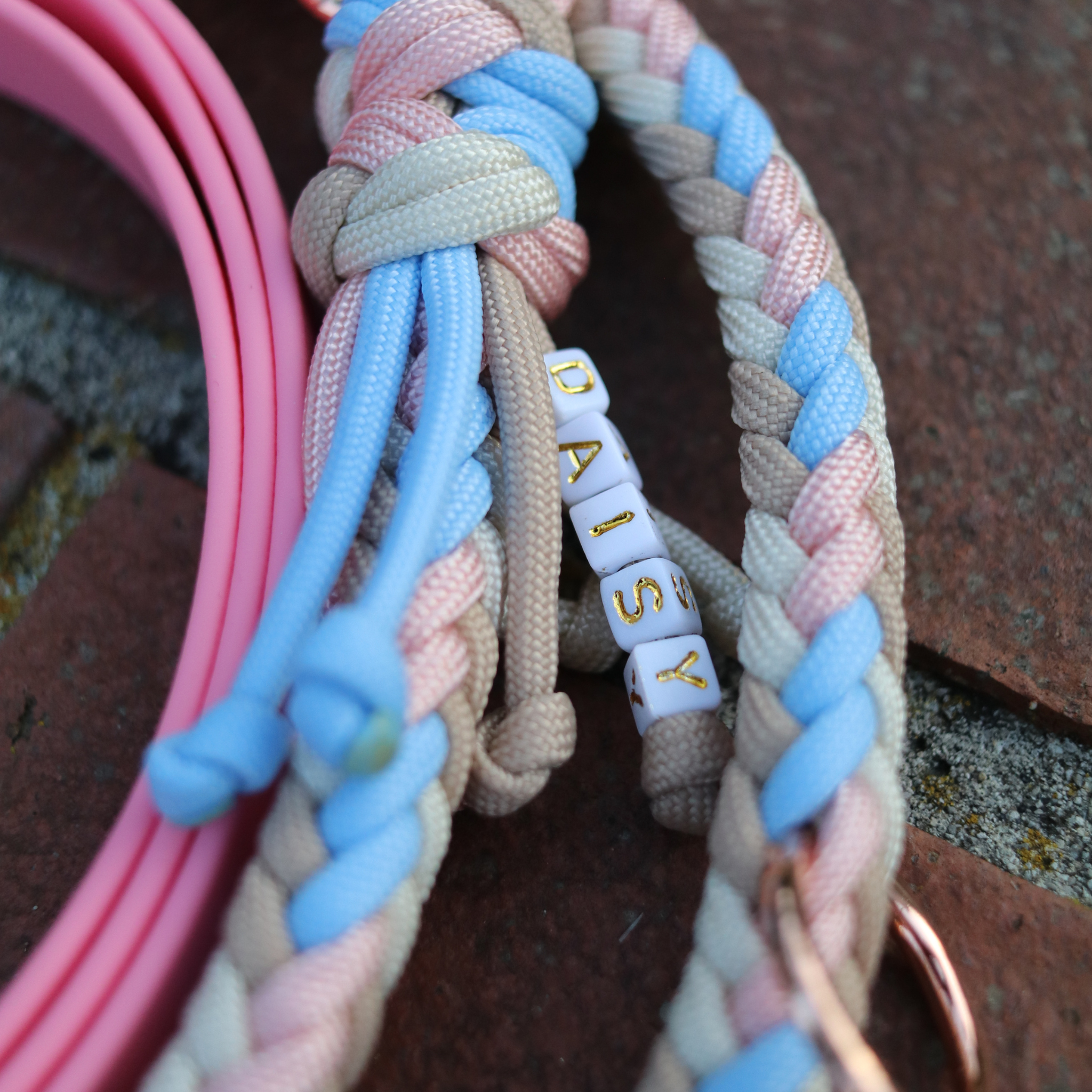 Paracordkombi "Lotus" in Rosa und Polar