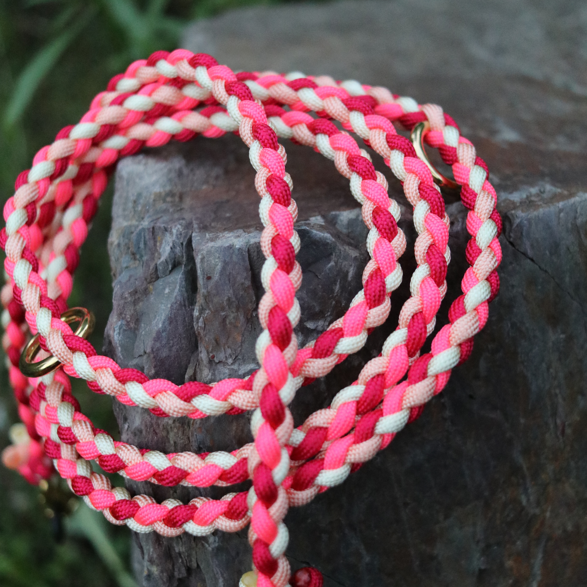 Paracordkombi in Blutorange und Red Velvet
