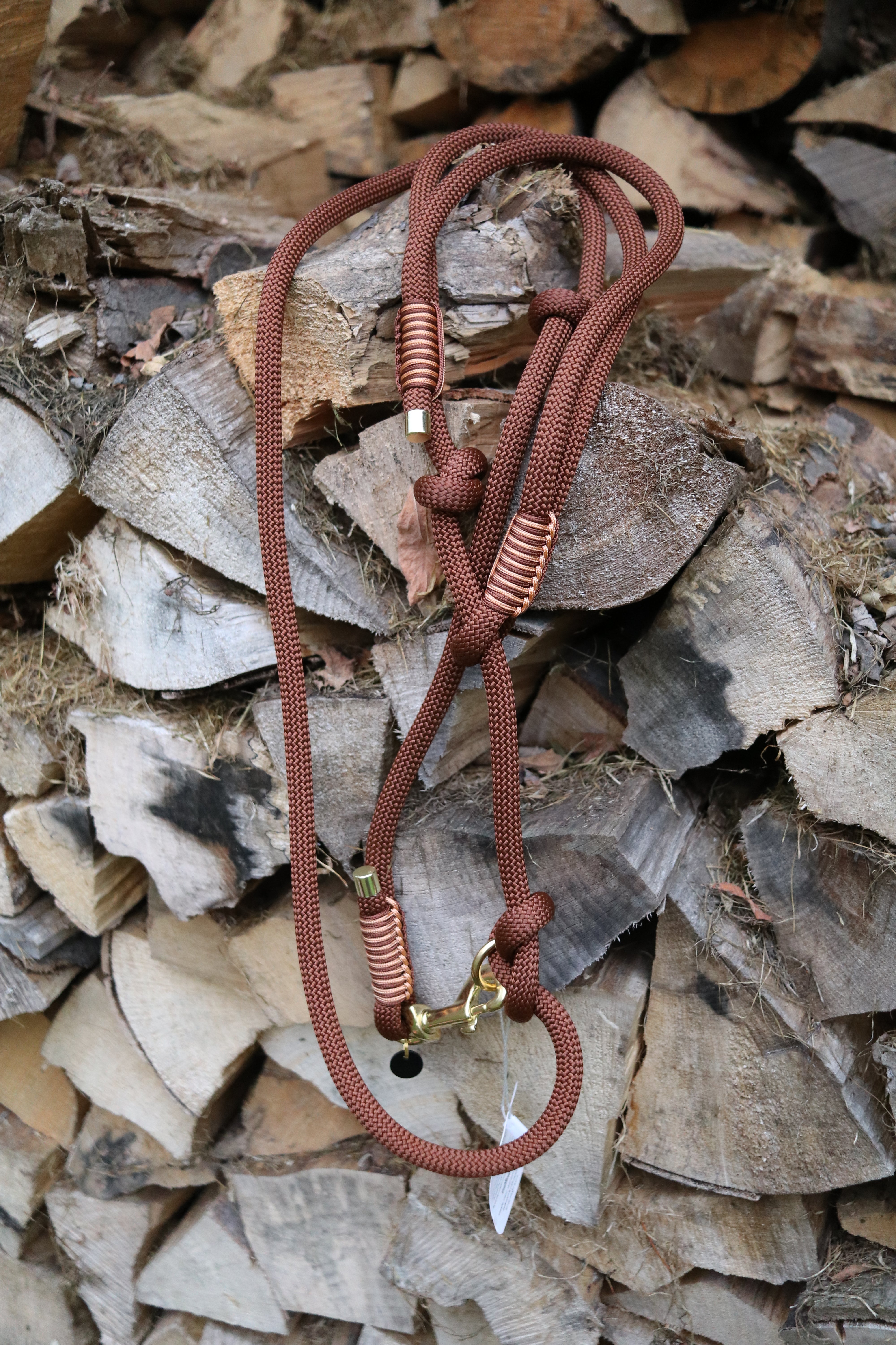 Retrieverleine Schoko mit Kupfer