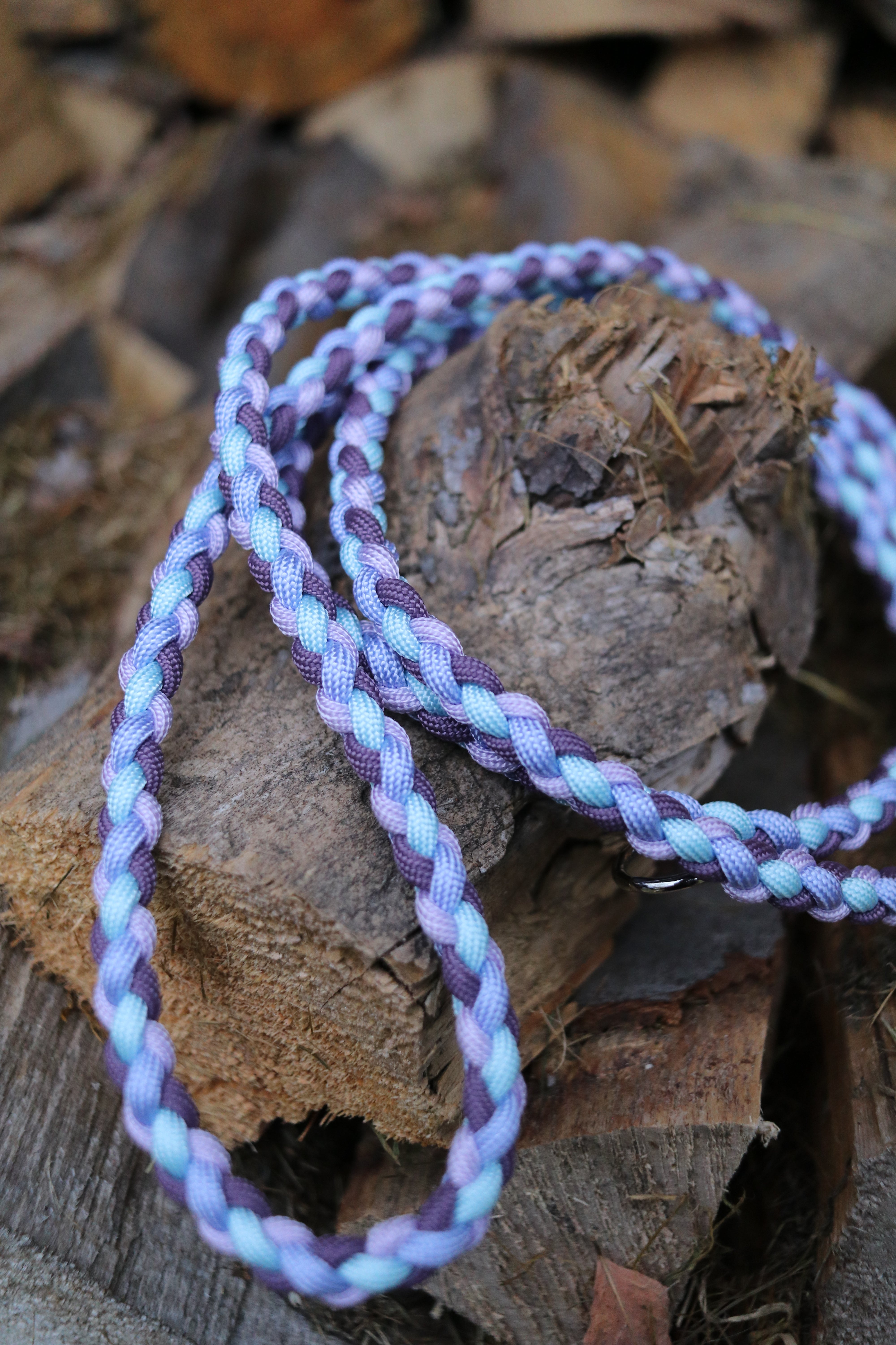 Mini Leine in Mauve und Eisblau